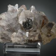 Epidote (flower form) on phantom Quartz