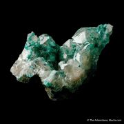 Dioptase inclusions in Quartz 