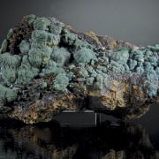Chrysocolla after Malachite after Azurite with Wulfenite, Goethite.