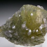 Chabazite on Prehnite with Tanzanite