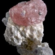 Rhodochrosite with Apatite, Fluorite, and Pyrite