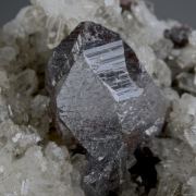 Cinnabar - fine crystals on Quartz