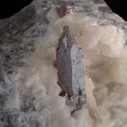 Cinnabar- twinned elongated crystal