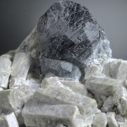 Spinel - large crystals on Diopside