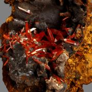 Crocoite on Goethite
