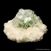 Fluorapophyllite on Stilbite