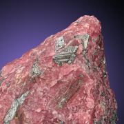 Arsenopyrite  on Rhodonite