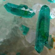 Dioptase on Quartz