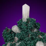 Tarnowitzite  on Malachite