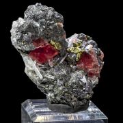 Sweet Home Rhodochrosite, Pyrite & Quartz on Tetrahedrite