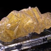 Large Yellow Fluorite w/ Chalcopyrite