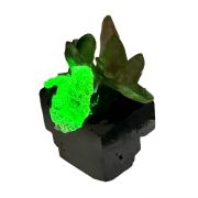 Tourmaline schorl, opal var. hyalite