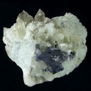 Albite ( v. Cleavlandite ) with Elbaite and Quartz