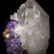 Fluorite on Quartz with Scheelite