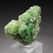 gem GARNET var. GROSSULAR with GREEN CHROMIAN PHANTOMS, DIOPSIDE