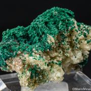 Rosasite on Calcite