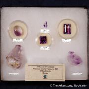 Quartz var. Amethyst (Rough & Cut set)