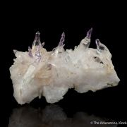 Quartz var. Amethyst with reverse scepters