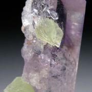 Prehnite, Analcime on Quartz