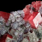 Rhodochrosite with Fluorite and Apatite