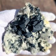 Hematite ( var. Iron Roses ) on K-Feldspar ( var. Adularia )