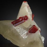 Realgar on Calcite