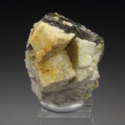 AUTUNITE, QUARTZ var. SMOKY