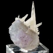 Calcite on Fluorite with Chalcopyrite