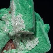 Malachite after Azurite with Baryte