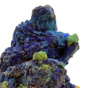 Chessylite ( Azurite ) + Cuprite.