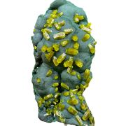 Pyromorphite, malachite