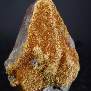 Orpiment on Calcite crystal