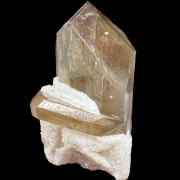 Cerussite, quartz TWIN