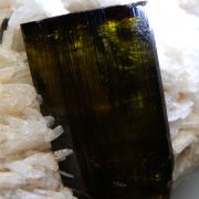 Tourmaline on Albite