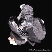 Babingtonite with Prehnite and Quartz