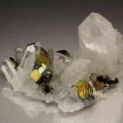 new find - iridescent PYRITE, QUARTZ