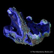 Azurite with Malachite and Chalcoalumite (circa 1900)