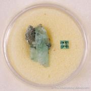 Beryl var. Emerald, Beryl var. Aquamarine, Quartz var. Smoky, Rutile (Rough & Cut set)