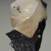 Calcite included by Stibnite