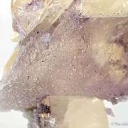 Calcite With Etched Fluorite Corner