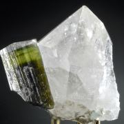 Elbaite - multi-color Tourmaline on Quartz