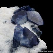 Benitoite with Natrolite