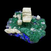 Cerussite, malachite, azurite TN