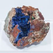 Azurite with Quartz