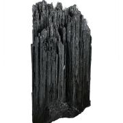 Beryl var. goshenite, tourmaline