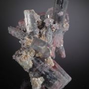 Elbaite with Lepidolite - multi color crystals