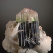 Elbaite- Three color Tourmaline on Clevelandite