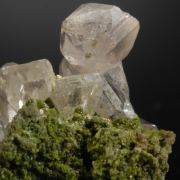 Cerussite- gem crystals on Conichalcite with Mimetite