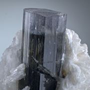 Elbaite with Cleavelandite - purple cap