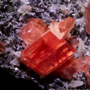 Rhodochrosite with Quartz, Pyrite and Tetrahedrite